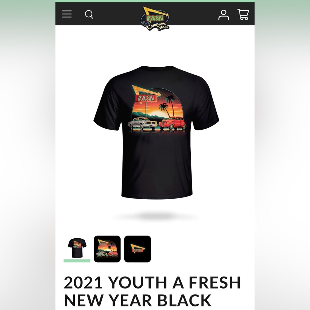 IN-N-OUT 2021 A FRESH NEW YEAR tshirt YM BLACK